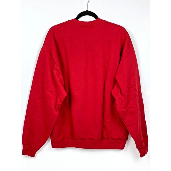 NWT Vintage 90s Jerzees NuBlend Made in Mexico Blank Sweatshirt Red Men's L (B1) - Picture 2 of 6